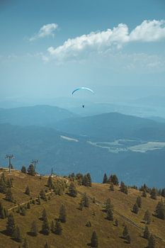Paragliding in the Austrian mountains