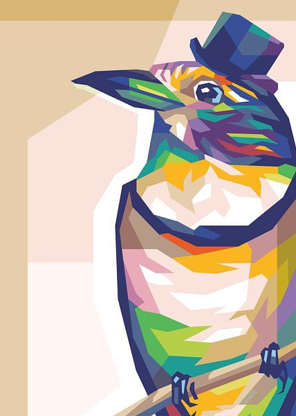 Perroquet dans le chapeau WPAP par Rizky Dwi Aprianda