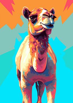 Wilde Natuur Dieren WPAP Kleurstijl van Qreative