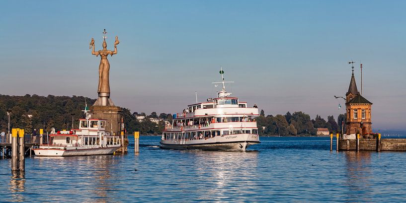 Port of Constance on Lake Constance by Werner Dieterich