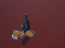 Wein und Käse von Kjeld Olsen