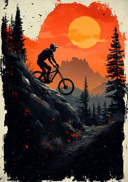 Der Schwerkraft trotzen: Der Mutsprung eines Mountainbikers von Jaudat Efendi