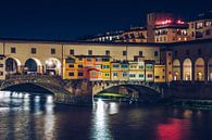 Florence – Ponte Vecchio at Night van Alexander Voss thumbnail