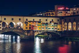 Florenz - Ponte Vecchio bei Nacht van Alexander Voss
