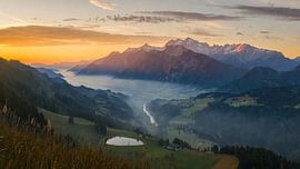 Golden hour over the Alps – eternal peaks in the evening glow by Ivy Shade English