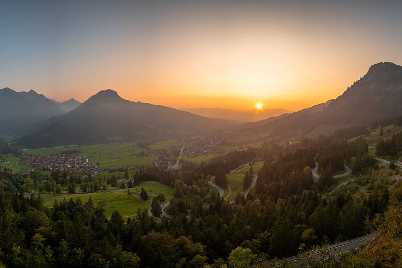 Sunset at the Oberjochpass above Bad Hindelang by Leo Schindzielorz