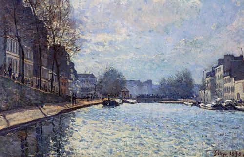 Alfred Sisley,Uitzicht op het Canal Saint-Min Parijs