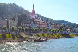 St. Goar at river Rhine, Germany by Ines Porada