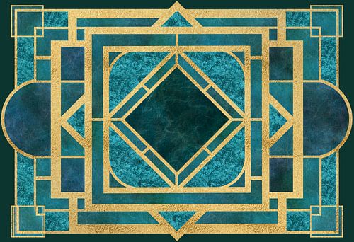 Art Deco Marmer en Goud