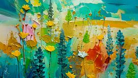 Abstract - Wild flowers in the field - 1 by Studio Pieternel