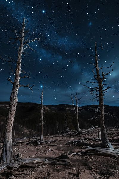 Starry skies in the desert by fernlichtsicht