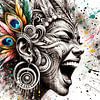 Karnevals-Schrei-Porträt von Chromatic Fusion Studio