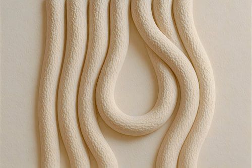 Flowing rhythm organic art, minimalist design by Sanne den Engelsman