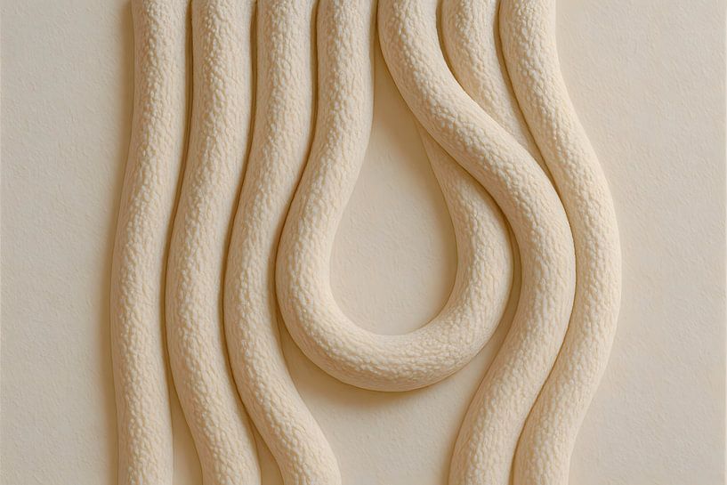 Flowing rhythm organic art, minimalist design by Sanne den Engelsman