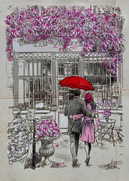 A LITTLE WALK TO THE CAFE by LOUI JOVER