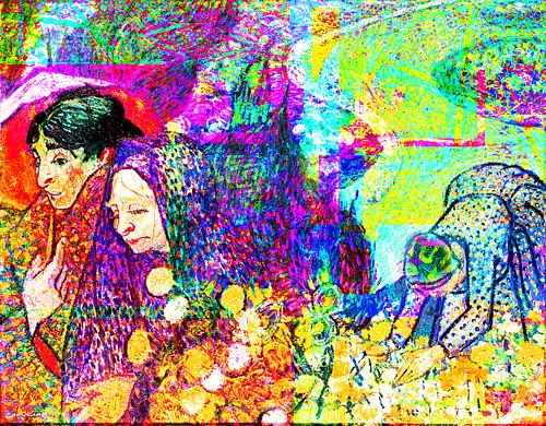 Van Gogh Mother And Flowers by Giovani Zanolino