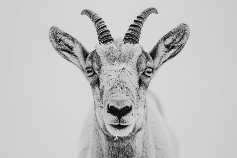 Capricorn in black and white by Poster Art Shop