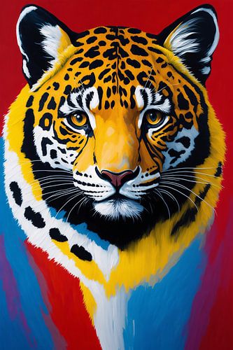 Popart schilderij luipaard