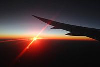Sonnenaufgang beim Anflug auf Perth Australien