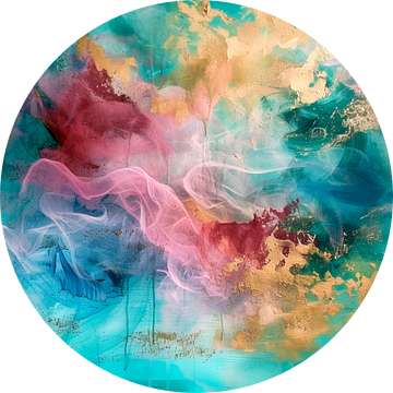 Abstract, pastel, Aurora landschap van Joriali Abstract