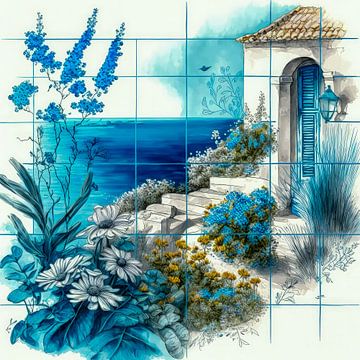 Summer on the Mediterranean by Vlindertuin Art