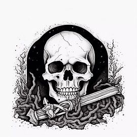 Crâne enchaîné sur Vythryd Arts