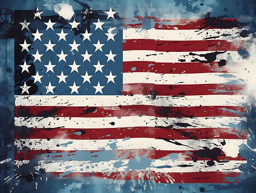 Grunge-Amerikanische Flagge