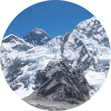 De Mount Everest, de hoogste berg ter wereld in de Himalaya van Menno Boermans