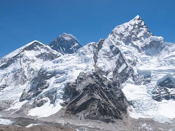 Mount Everest, the highest peak in the world. Nepal Himalayas