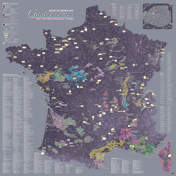 EGGPLANT kaart van Frankrijk (bijgewerkt tot 2024) van MAPOM by Geoatlas