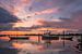Schöner Sonnenuntergang bei Booten von Moetwil en van Dijk - Fotografie