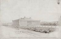 Karl Friedrich Schinkel, Berlin. Altes Museum im Lusthof. Perspektive der Schlossbrücke - 1823 von Atelier Liesjes Miniaturansicht