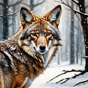 Wildtiere - Porträt eines Kojoten (1) von Johanna's Art
