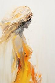 A Graceful Portrait of a Woman - painting woman