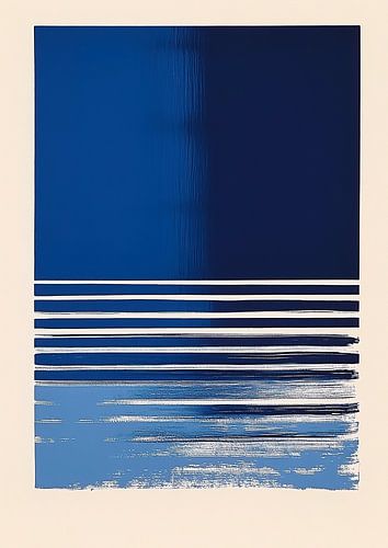 Bauhaus Abstracte Strepen Blauw