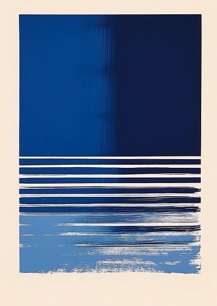 Bauhaus Abstract Stripes Blue by Niklas Maximilian