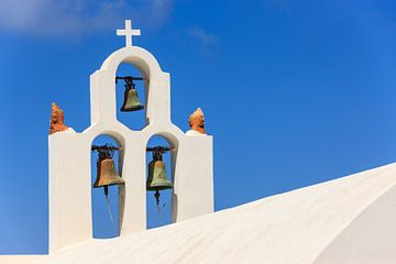 Glockenturm in Imerovigli, Santorin, Griechenland von Henk Meijer Photography