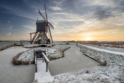 Winterse molen van Danielle de Graaf