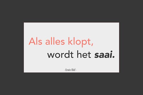 Als alles klopt