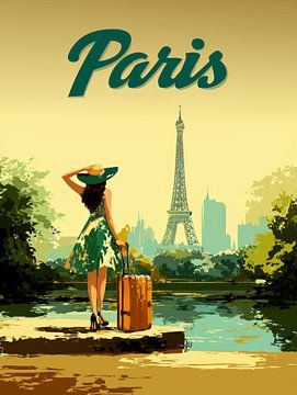 Dame mit Blick auf Paris von Lauren Wilde