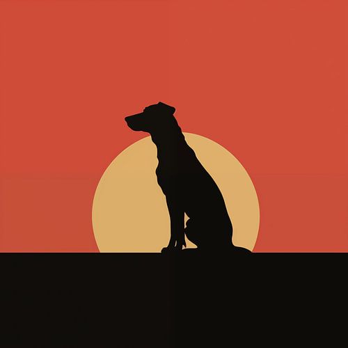 Hond Silhouette Minimalisme