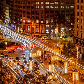 Nachtaufnahme Barcelona von Paula Ketz