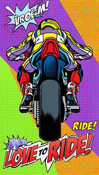 Pop-art: eat dust! van MotorPoster