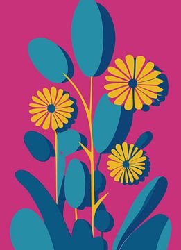 Minimalistische Retro-Blumen von Gypsy Galleria