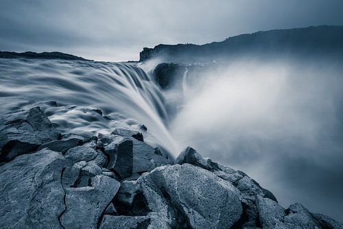 Dettifoss in het blauw