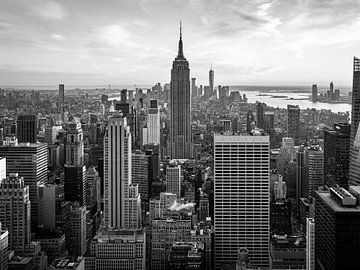 New York City Skyline zwartwit van MAB Photgraphy