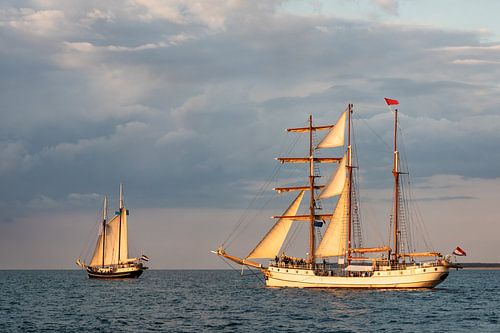Segelschiffe auf der Hanse Sail in Rostock
