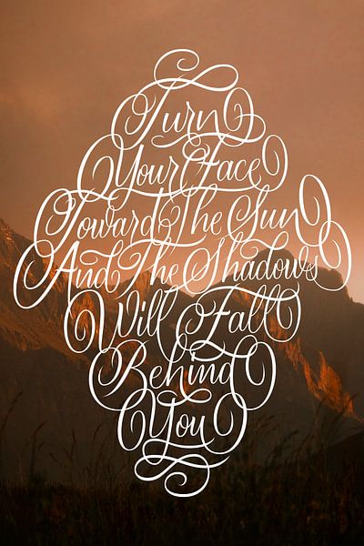 Turn Your Face Toward The Sun And The Shadows Will Fall Behind You van Vincent Sanders
