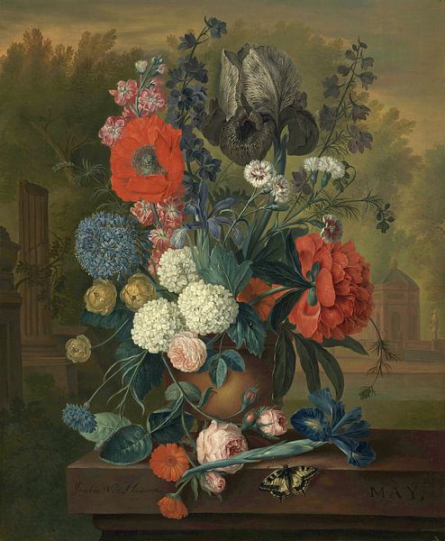 Douze mois de fleurs : Mai, Jacob van Huysum par Des maîtres magistraux