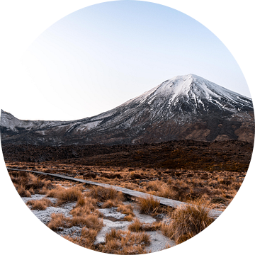 Vroege ochtend wandeling in de bergen(Mordor) Nieuw Zeeland, Tongariro crossing van Niels Rurenga